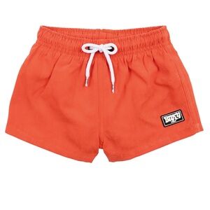 Binky Bro Kids Tangerine Suede Orange Swim Trunks - Boys L 10/12